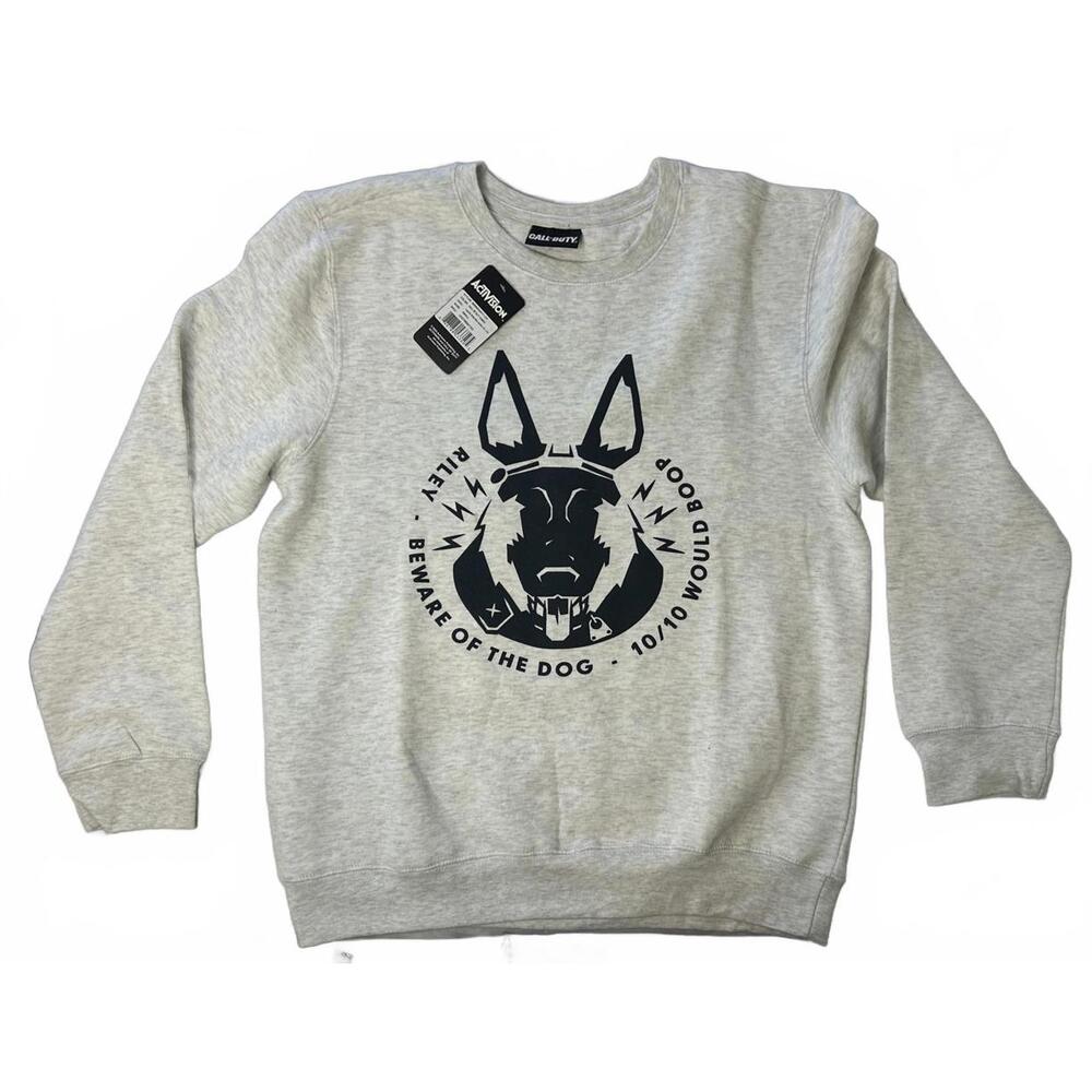 Call of Duty Beware of the Dog Crewneck Sweatshirt Mens Small NWT Activision